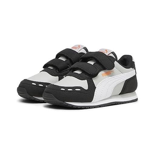 PUMA cabana racer sl 20 v inf, sneaker unisex-bimbi 0-24, ash gray white black, 20 eu