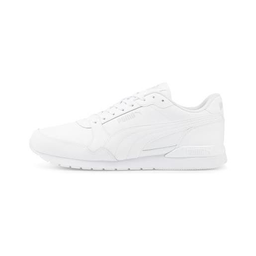 PUMA unisex st runner v3 l scarpe da ginnastica, puma white puma white gray violet, 44 eu
