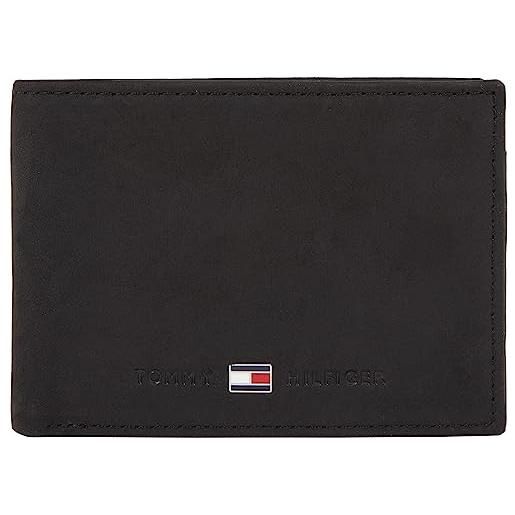 Tommy Hilfiger uomo portafoglio johnson mini piccolo, nero (black), taglia unica