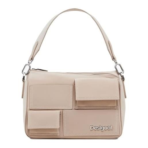 Desigual borsa a mano in pu, da donna, taglia unica, bianco, one size