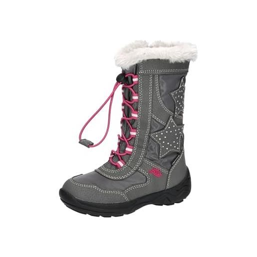 Lico cathrin, stivali da neve bambina, grigio (grau/pink grau/pink), 28 eu