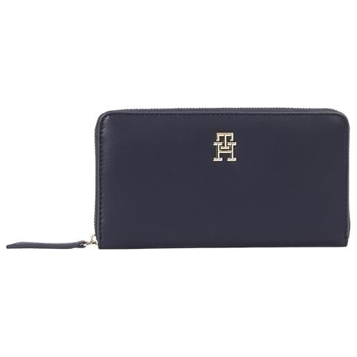 Tommy Hilfiger donna portafoglio logotape con zip, blu (space blue), taglia unica