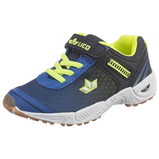 Lico barney vs, scarpe da ginnastica unisex - bambini e ragazzi, blu blau schwarz lemon blau schwarz lemon, 34 eu