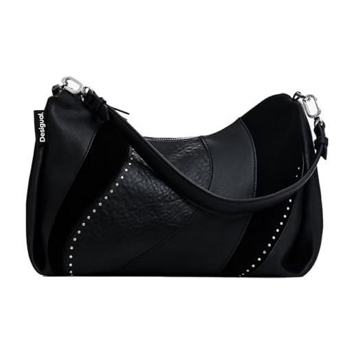Desigual borsa a mano in pu, da donna, taglia unica, nero, taglia unica