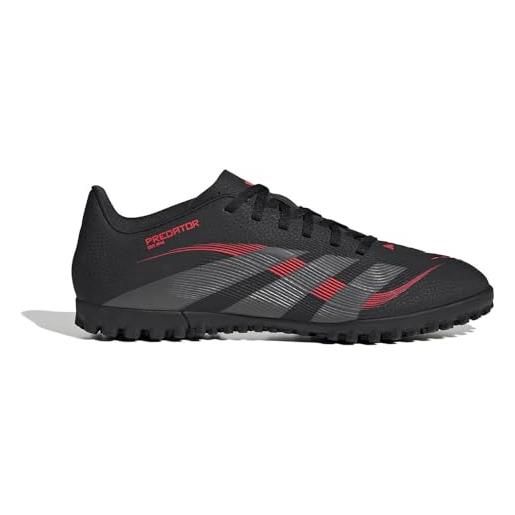 adidas unisex club turf football boots, core black/grey four/lucid red, 44 2/3 eu