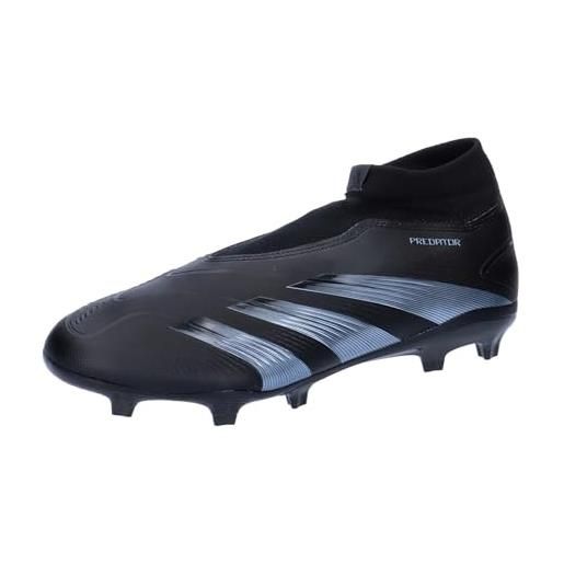 adidas unisex - adulto predator league laceless firm ground football boots, core black / carbon / core black, 42 eu