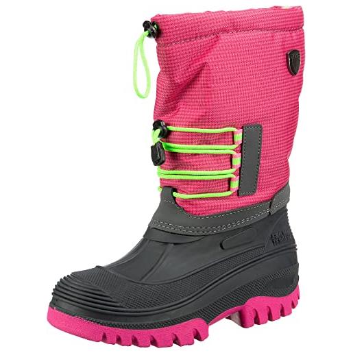 CMP kids ahto wp snow boots, stivali da neve unisex - bambini e ragazzi, pink fluo, 29 eu