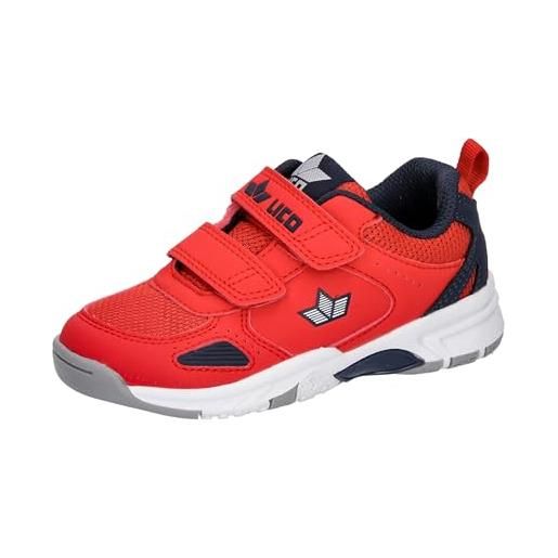Lico peyton v, scarpe da ginnastica per interni unisex-bambini, rot/marine, 28 eu