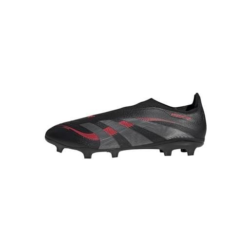 adidas unisex league laceless firm ground/multi ground football boot, core black/grey four/lucid red, 39 1/3 eu