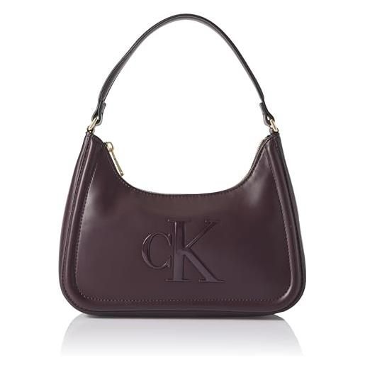 Calvin Klein raised ck small shoulder bag lv04f3230g, crossover donna, brown (mint tea), one size