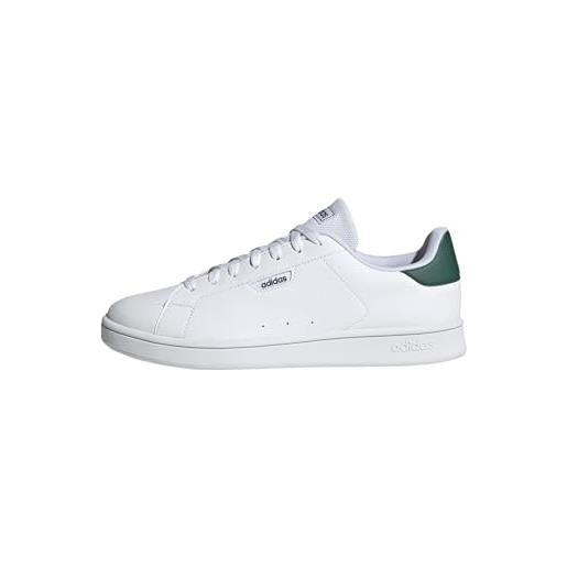 adidas uomo urban court shoes, ftwr white/ftwr white/collegiate green, 42 2/3 eu