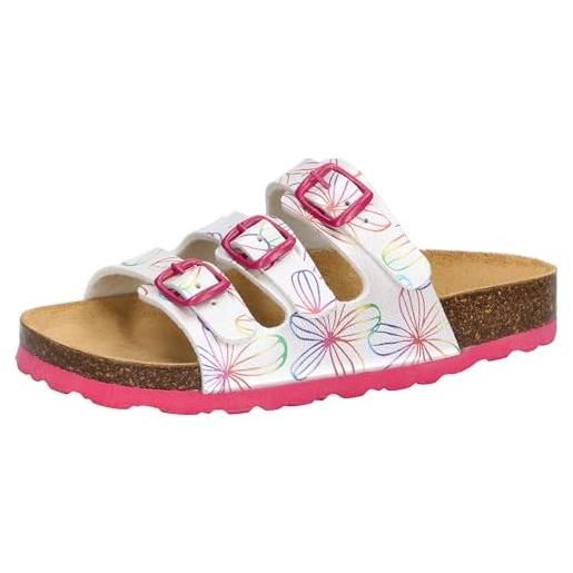 Lico bioline flower kids, sabot, bianco multicolore, 32 eu