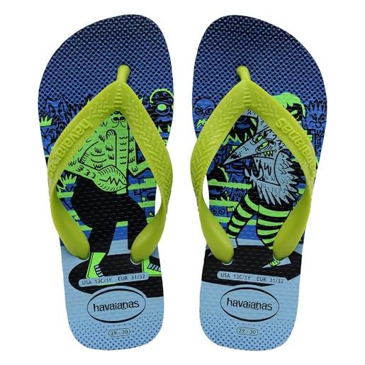 Havaianas kids top fun, infradito, lavender blue/lemon green, 29 eu