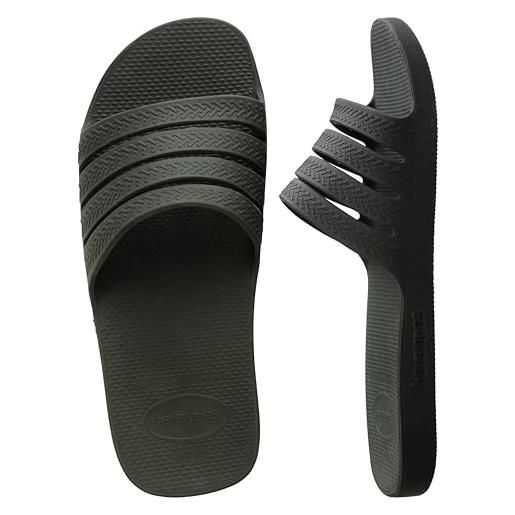 Havaianas slide stradi, infradito unisex - bambini e ragazzi, green olive, 39/40 eu