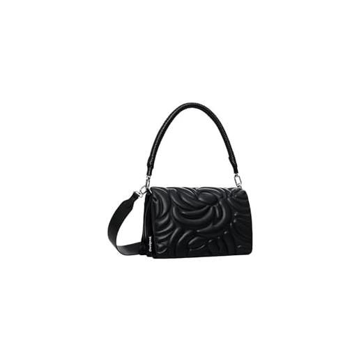 Desigual borsa da donna in pu across body bag, nero, taglia unica