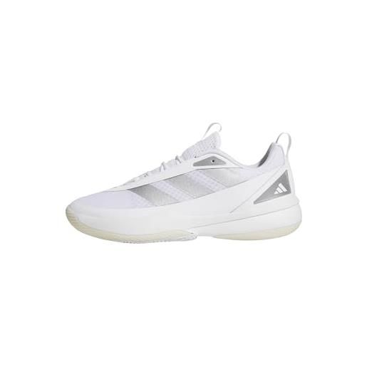 adidas unisex - adulto front court shoes, ftwr white/silver met. /ftwr white, 43 1/3 eu