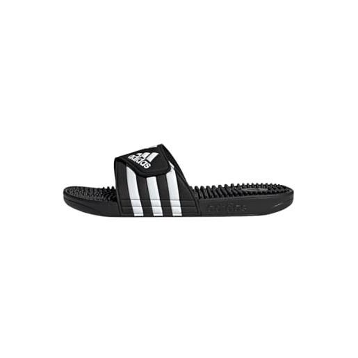 adidas adissage , ciabattine unisex - adulto, nero (core black/ftwr white/core black), 43 eu