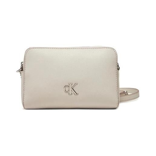 Calvin Klein minimal monogram camera bag 20 lv04k3162g, crossover donna, brown (chateau), os