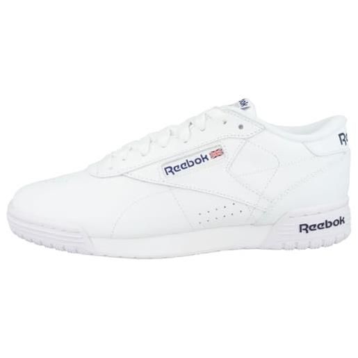 Reebok ex-o-fit clean logo int, scarpe sportive uomo, intense white royal blue, 45.5 eu