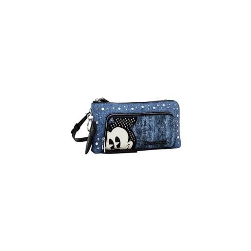 Desigual accessori da donna in pu others bi-fold wallet, blu, blu, 25.5