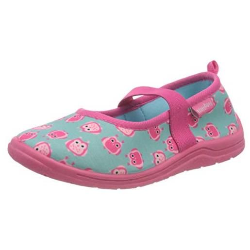 Playshoes pantofole, unisex - bambini e ragazzi, gufi, 18/19 eu