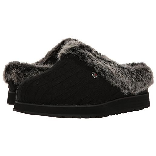 Skechers keepsakes - ice angel, pantofole donna, nero black grey, 38.5 eu