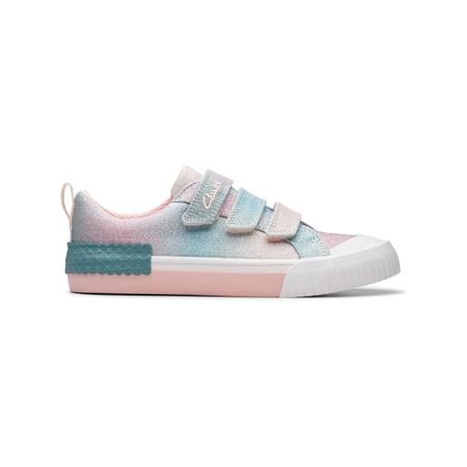 Clarks foxing. Brill k, scarpe da ginnastica, pastel, 26 eu