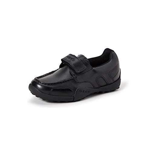 Geox bambino j w. Snake moc b mocassini bambini e ragazzi, nero (black), 27 eu