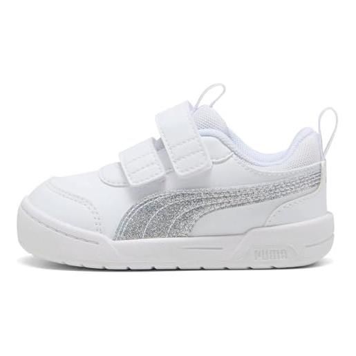 PUMA multiflex 2 glitz fs v inf, sneaker bimba 0-24, white silver, 23 eu