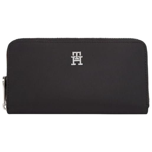 Tommy Hilfiger donna portafoglio poppy large scomparti per carte, nero (black), taglia unica