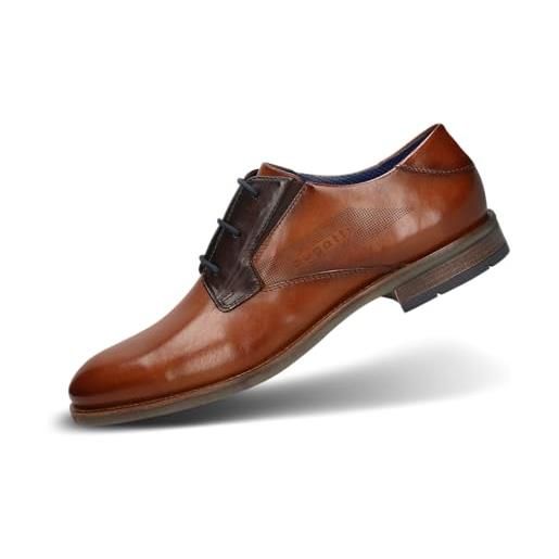 bugatti 311-ajy06, stringata uomo, cognac, 43 eu