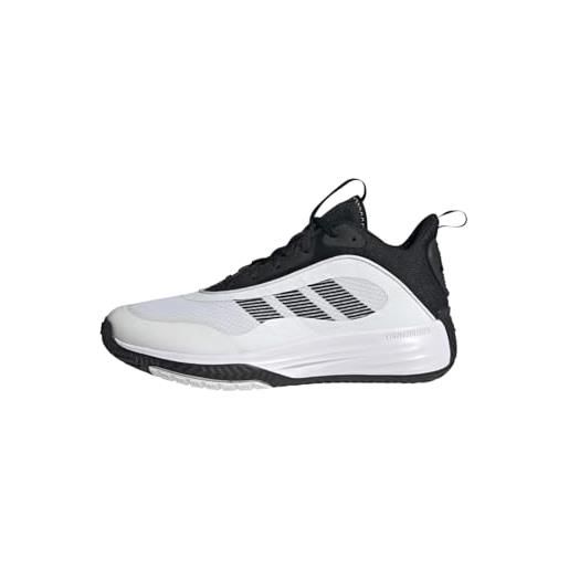 adidas own the game 3 shoes, scarpe da basket uomo, cloud white/core black/core black, 42 eu