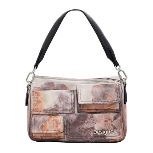 Desigual bag_pocket blossom phuket, 1001 crudo, u, accessori borsa a mano pu donna, bianco, one size