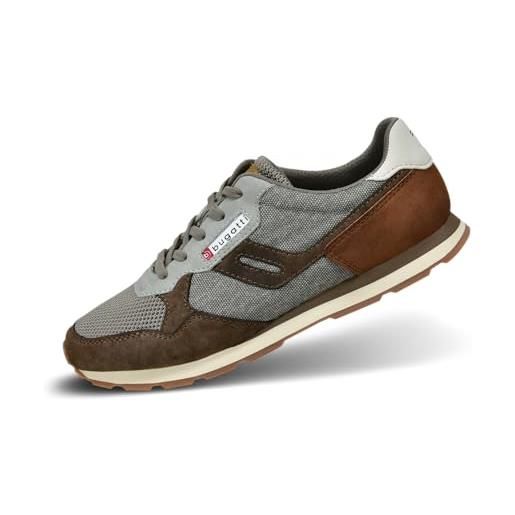 bugatti 321-ash01 - scarpe basse stringate uomo, brown/beige, 