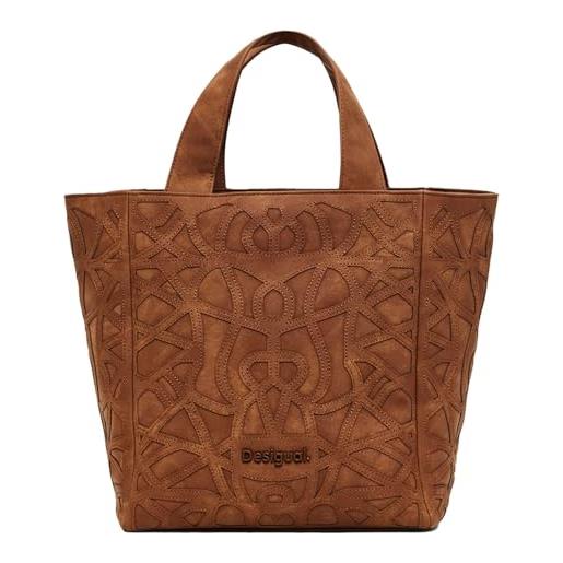 Desigual, accessori borsa a mano pu donna, marrone, one size