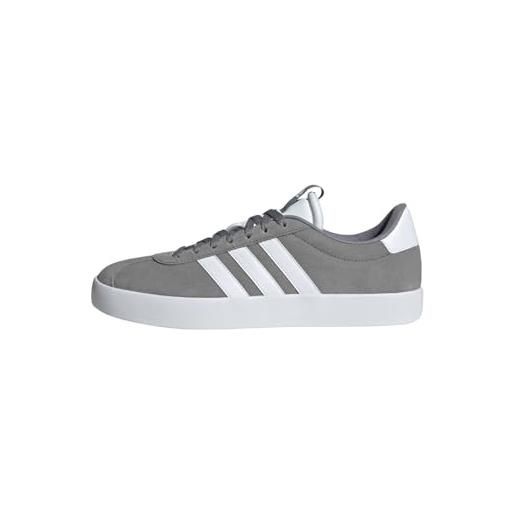 adidas uomo vl court 3.0 shoes, grey three / cloud white / cloud white, 40 2/3 eu