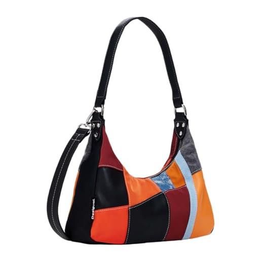 Desigual women's accessories fabric shoulder bag, arancione, colore: arancione. 