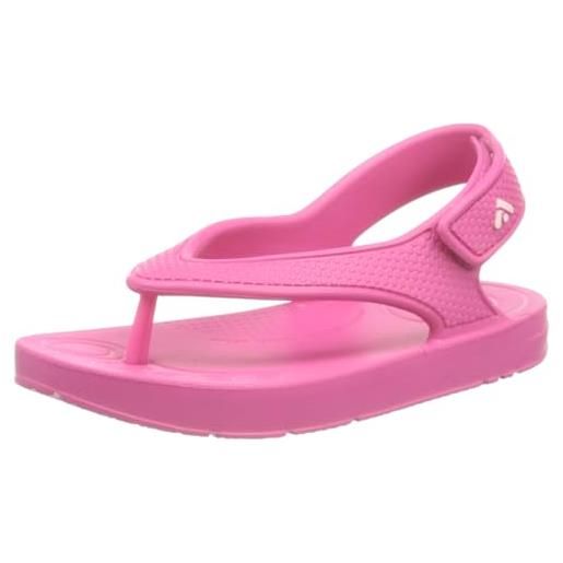 Fitflop flip flop iqushion per bambini-solido con cinturino posteriore, infradito unisex, pink jam, 24 eu