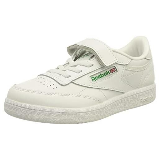 Reebok club c 1v, sneaker, white/glegrn/vecblu, 31 eu