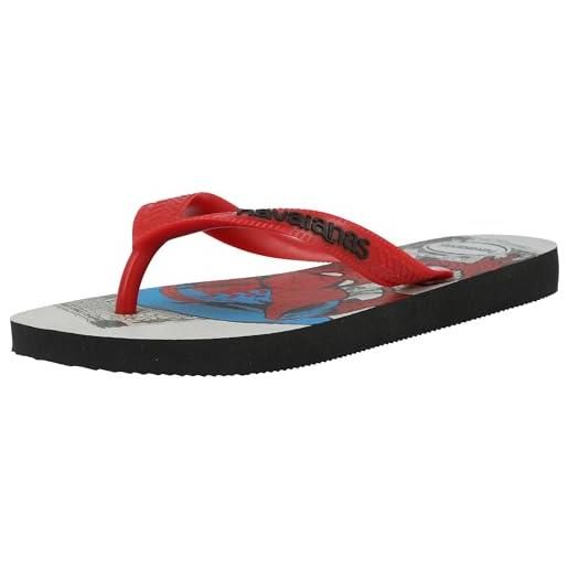 Havaianas top marvel classics, infradito unisex - adulto, nero, 35/36 eu