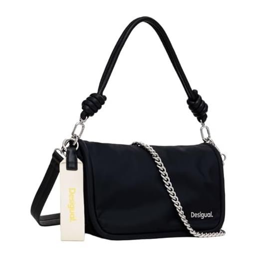 Desigual across body bag, accessori borsa a corpo in nylon donna, nero, one size