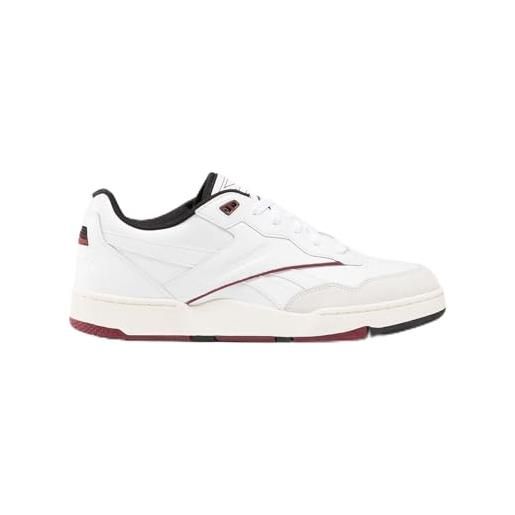 Reebok bb 4000 ii, sneaker unisex-adulto, ftwrwhite/black/clburgundy, 41 eu