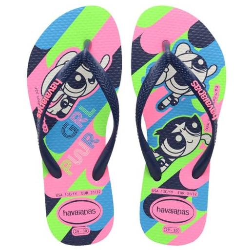 Havaianas kids slim powerpuff girls - infradito bambine, white, 