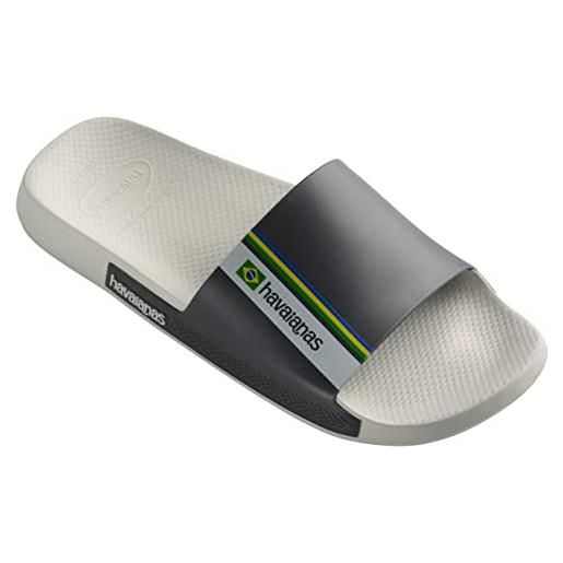 Havaianas slide brasil (mini me), infradito unisex - bambini e ragazzi, bianco, 29/30 eu