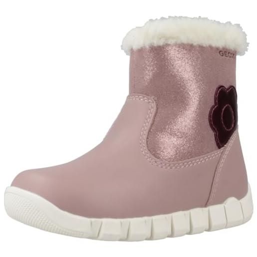 Geox b iupidoo girl b, stivaletto bimba 0-24, antique rose/prune, 20 eu