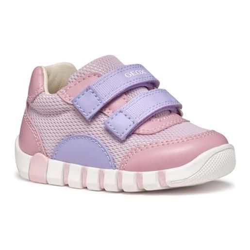 Geox b lupidoo girl a, scarpe primi passi bambine e ragazze, lt pink watersea, 26 eu
