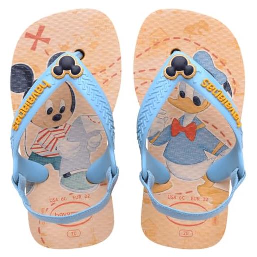 Havaianas baby disney classics ii, infradito unisex-bimbi 0-24, pop yellow, 26 eu
