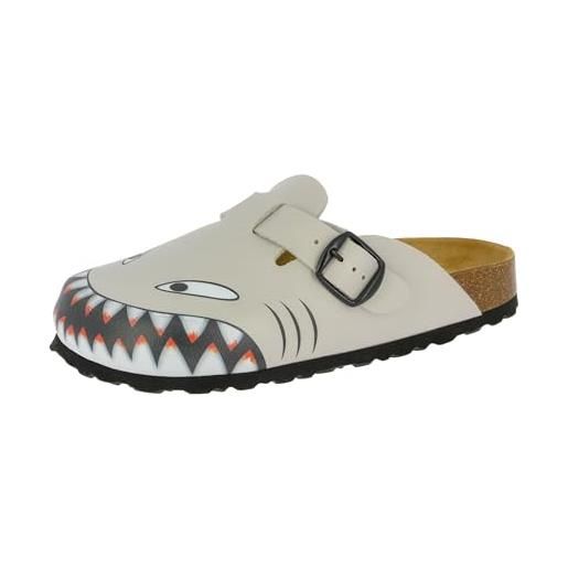 Lico bioline clog kids, zoccoli, unisex - bambini e ragazzi, grigio, 27 eu