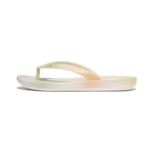 Fitflop iqushion kids-infradito per bambini, urban white mix, 31 eu