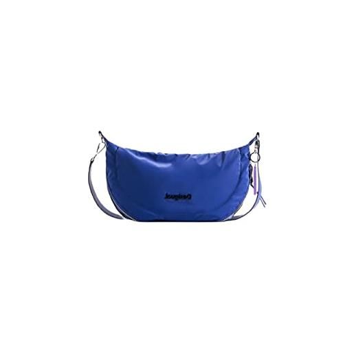 Desigual womens bols_happy bag kuwai - borsa a tracolla, colore: blu, blu, taglia unica